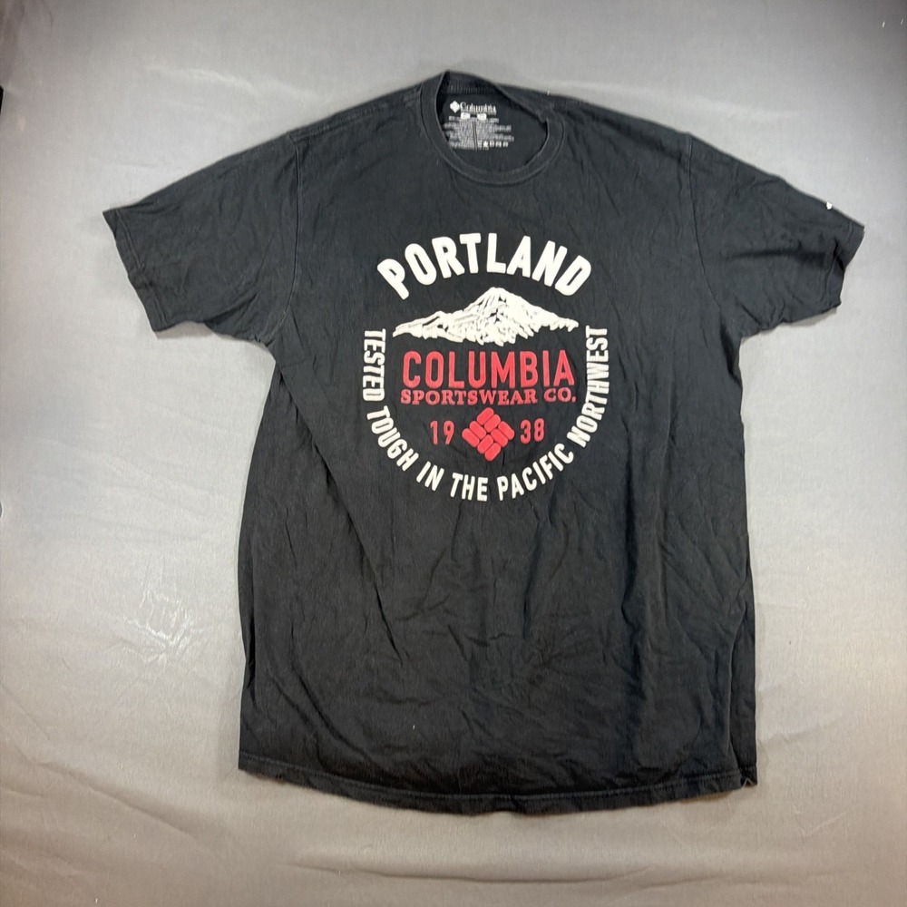 Columbia Short Sleeve T-Shirt Men's XL Black Portland